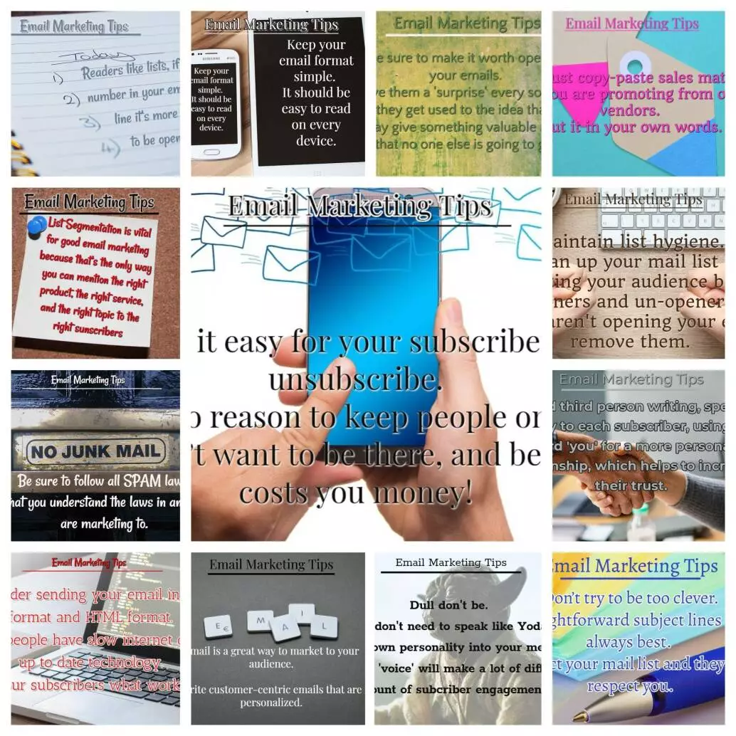 Email Marketing Tips Graphics