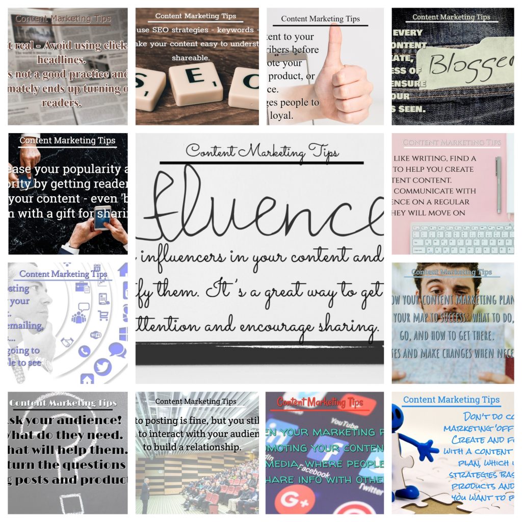 Content Marketing Tips Graphics