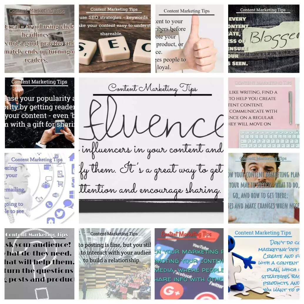 Content Marketing Tips Graphics