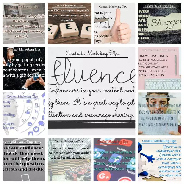 Content Marketing Tips Graphics